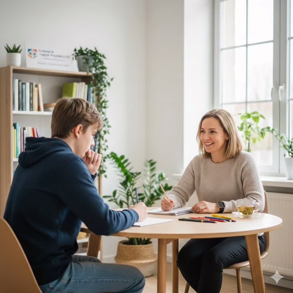 Psycholog młodzieżowy za darmo w Fundacji Twoja Przyszłość Warszawa Targówek – darmowe wsparcie dla młodych